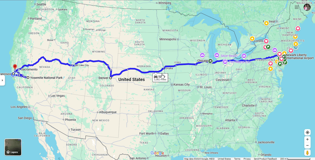 Our next adventure: across the United States by planes, trains and&nbsp;automobiles.